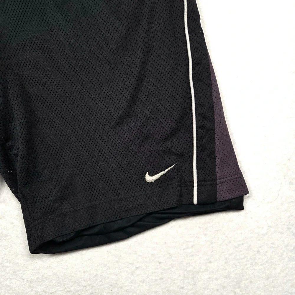 Vintage Y2K Nike Basketball Shorts Mens Medium Black Mesh Athletic Gym